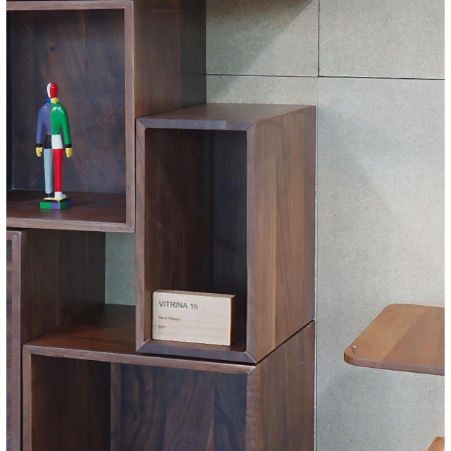 Floating Shelves Wall Mounted, Modular Walnut Shelving Unit, Solid Wood Steel Wall Shelf for Home Office For Sale - Image 9 of 18