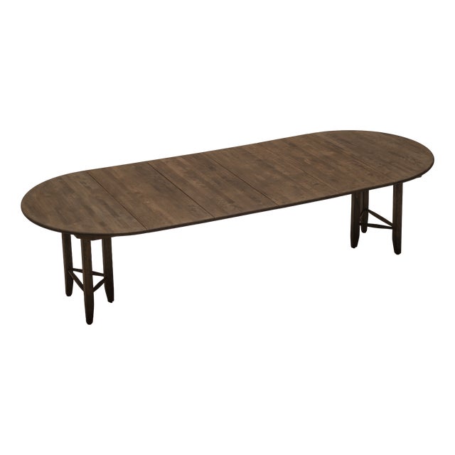 Large Danish Extendable Dining Table in Wood, 1960s For Sale