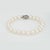 Tiffany and Co. Mid 20th Century Tiffany & Co 7.5mm Pearl Bracelet Signature 18k White Gold X Clasp Estate For Sale - Image 4 of 6