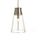 Generous in scale, and made of a modern mix of silver and glass, this pendant is a handsome fixture. Over an island, in an...