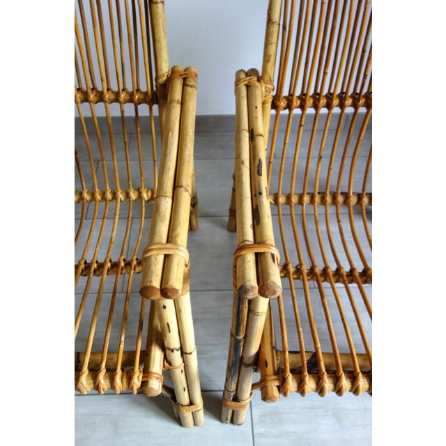 Wood Dal Vera Bamboo and Rattan Armchairs, Italy, 1970, Set of 2 For Sale - Image 7 of 15