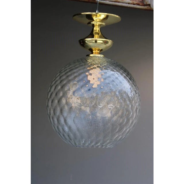 Chandelier in Murano Glass & Brass, 1950s For Sale - Image 4 of 8