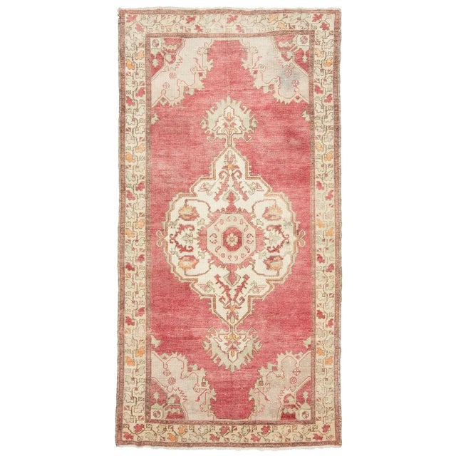Textile 1960s Vintage Wool Turkish Rug- 5′4″ × 10′7″ For Sale - Image 7 of 7