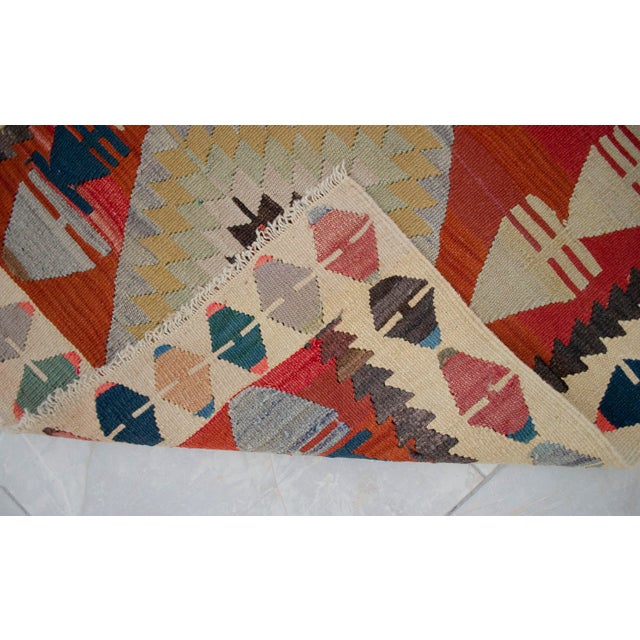 Vintage Turkish Runner Rug Handmade Kilim Hallway Decor, Kitchen Decor, Bedside Rug - 2′9″ × 8′11″ For Sale - Image 11 of 11