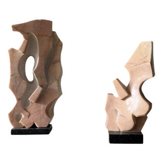 Jesus Castello, Two Abstract Sculptures, Marble For Sale