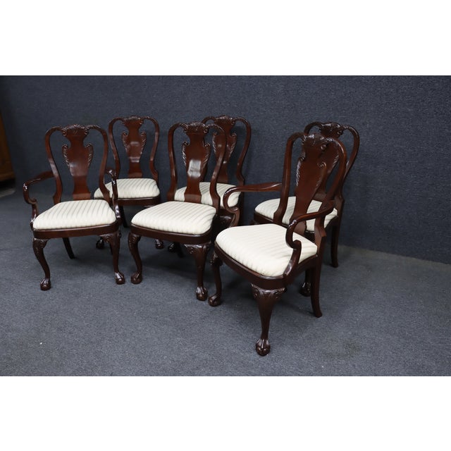 Harden Charleston Collection Cherry Georgian Claw-and-Ball Dining Chairs – Set of 6 For Sale In Philadelphia - Image 6 of 17