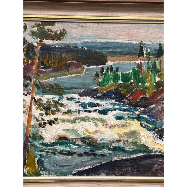 Paul Sahlin, Forsande vatten, 1950s, Oil Painting on Panel, Framed For Sale - Image 13 of 18