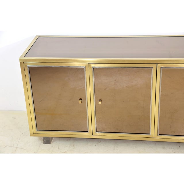 Metal Sideboard by Michel Pigneres for LAngolo Metallarte Roma, France, 1970s For Sale - Image 7 of 12
