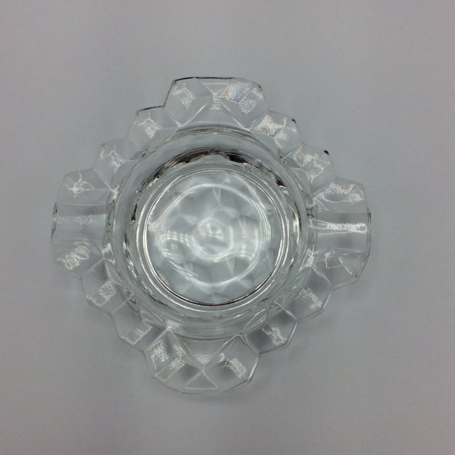 Set of 6 adorable ashtrays in the 40's and 50's at parties everyone had their own ashtray. Ashtrays are American Clear...