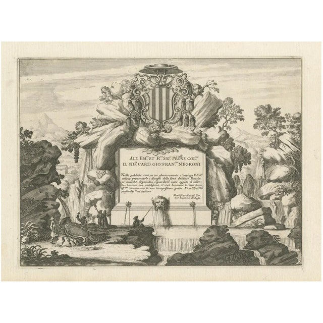 Noble Coat of Arms, 1690, Paper For Sale