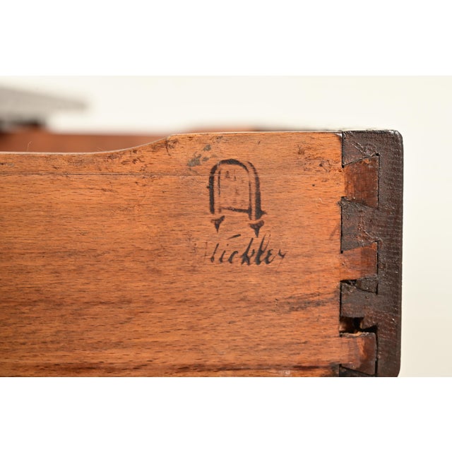 Gustav Stickley Antique Mission Oak Arts & Crafts Writing Desk or Library Table, Newly Refinished For Sale - Image 9 of 14