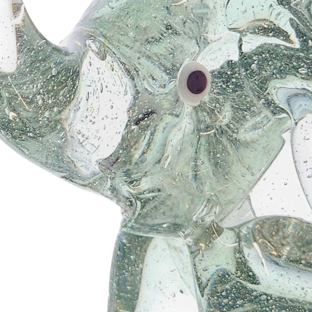 Glass Barovier & Toso Murano Hand Blown Venetian Glass Elephant Figurine – Italian Art Glass Sculpture For Sale - Image 7 of 9