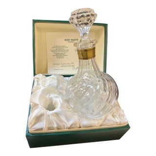 Original Rémy Martin Cognac Empty Decanter With Box & Certificate, C. 1981 For Sale