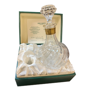 Original Rémy Martin Cognac Empty Decanter With Box & Certificate, C. 1981