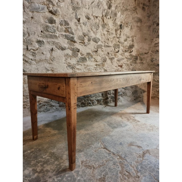 Antique French Oak Farm Dining Table, Auvergne, 1750s-1800s For Sale - Image 4 of 18