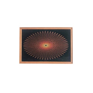 Mid Century Colorful Geometric String Art Wall Hanging For Sale