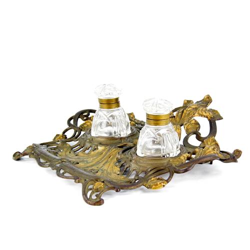 Mid 20th Century Art Nouveau Style Inkwell For Sale - Image 3 of 6