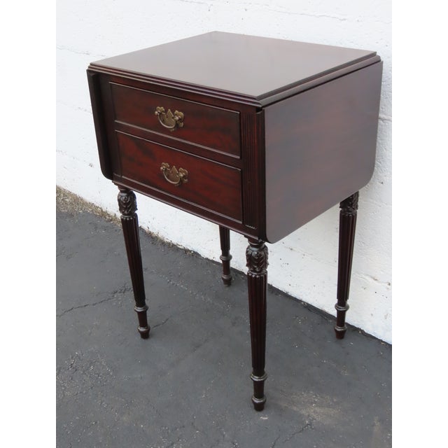 Potthast Brothers Drop Leaf Mahogany Nightstand Side End Table 6915 For Sale - Image 12 of 18