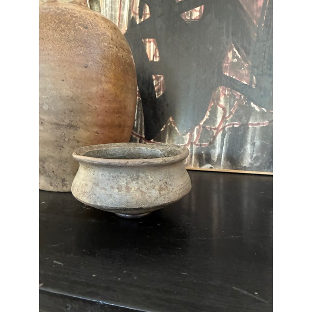Vintage Blue Gray Indian Pot on Custom Ring For Sale - Image 11 of 11