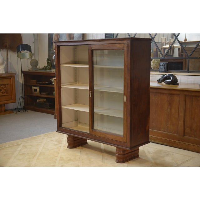 Oak Display Cabinet, 1940s For Sale - Image 9 of 11