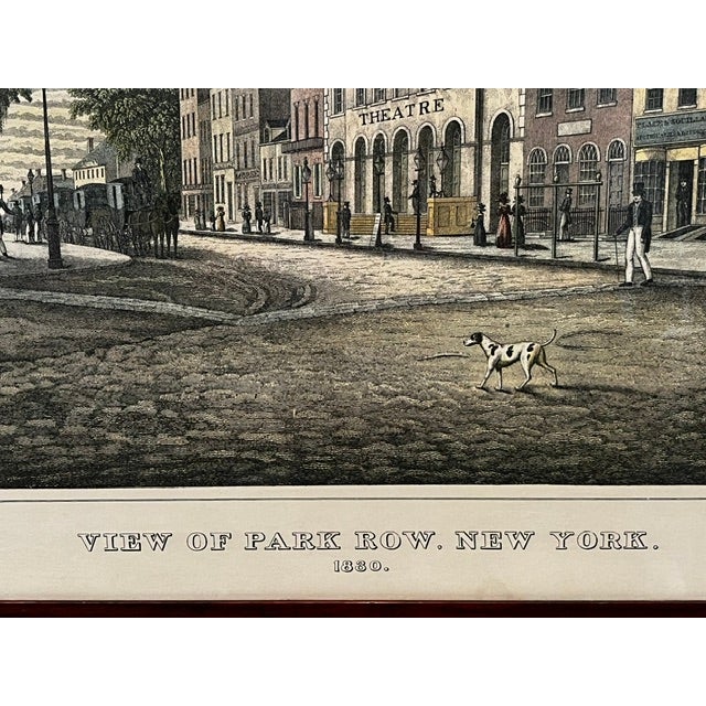 Framed Print "View of Park Row, New York 1830 For Sale - Image 9 of 9