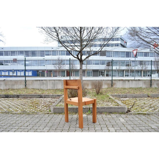 Set of Model S11 Saddle Dining Chairs in Cognac Leather by Pierre Chapo, 1960s For Sale - Image 14 of 17