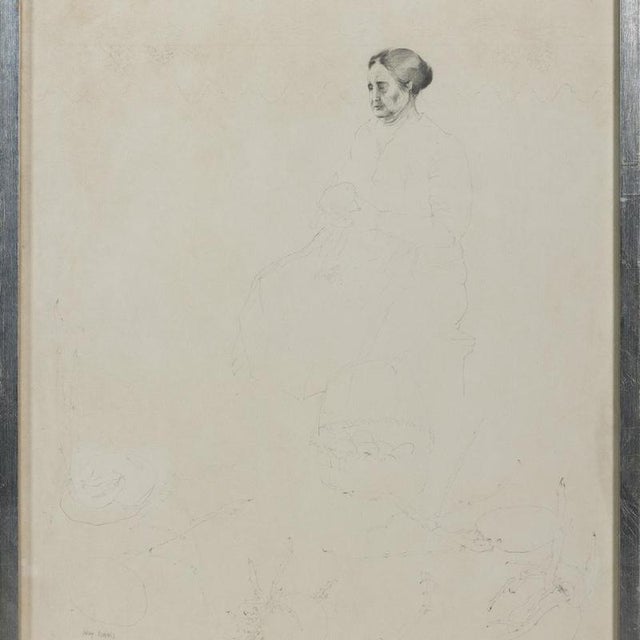 Graça Morais, Portrait, 1980s, Pencil on Paper For Sale - Image 6 of 6