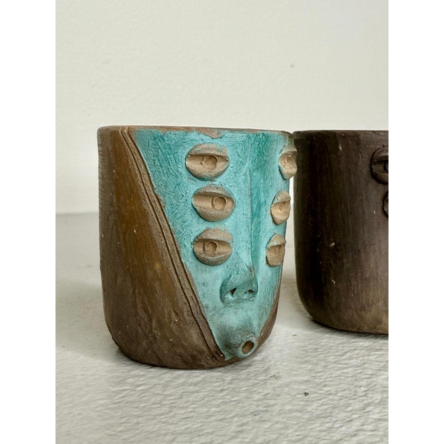 2020s Mexican Surrealist Mezcal Clay Shot Glasses For Sale - Image 5 of 5