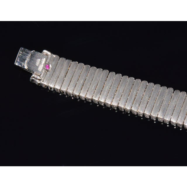 Authentic Roberto Coin 18k White Gold 2.08Cts Natural Diamond Flexible Link Bracelet For Sale In Dallas - Image 6 of 17