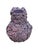 Vintage Italian Hand-Sculpted Floral Ceramic Vase - Purple Glazed Encrusted Blossom Urn For Sale In West Palm - Image 6 of 12