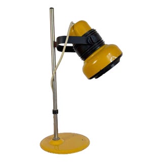 Vintage Yellow Table Lamp, 1970s For Sale