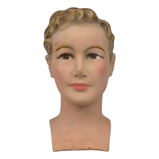 1920s French Plaster Bust For Sale
