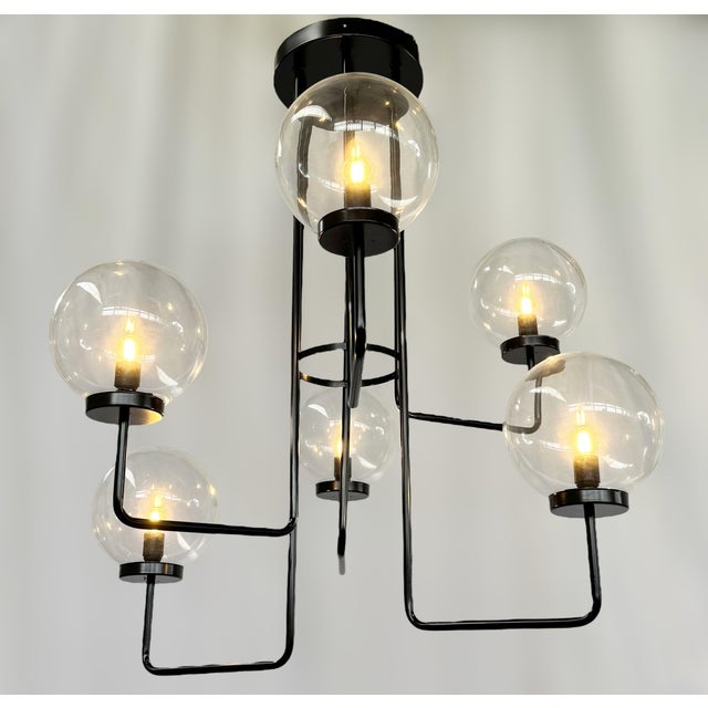 21st Century Clear Murano Eclipse Flush Mount by Fabio LTD For Sale - Image 6 of 6