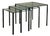 Postmodernist Nesting Tables Glass Black Metal, 1980s, Set of 3 For Sale