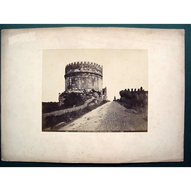 Gothic Roman Ruin, Tomb Cecilia Metella, 1890s Photograph For Sale - Image 3 of 4