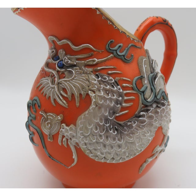 Early 20th Century Antique Japanese Dragonware Moriage Dragon Creamer/Pitcher For Sale - Image 5 of 15