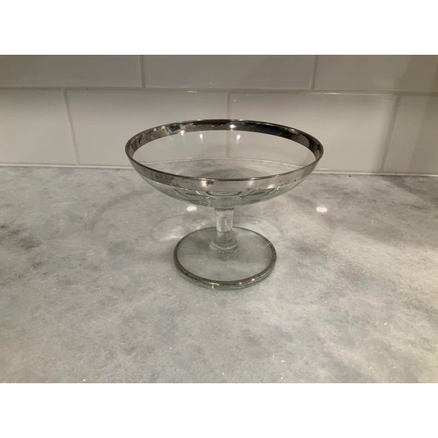 Metal Vintage Dorothy Thorpe Silver Rimmed Candy Dish For Sale - Image 7 of 7