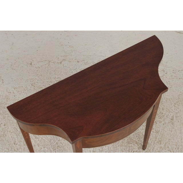 Baker Historic Charleston Mahogany Inlay Federal Console Table For Sale In Philadelphia - Image 6 of 14