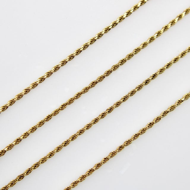 Modern Vintage 14k Gold UnoAErre Dainty Rope Chain For Sale - Image 3 of 7