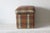 1980s Vintage Bright Plaid Rectangular Stool Storage Trunk For Sale - Image 9 of 11