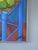 Paint 1978 Modernist 'Still Life With Blue Chair' Vintage Original Interiors Oil Painting, Framed For Sale - Image 7 of 14