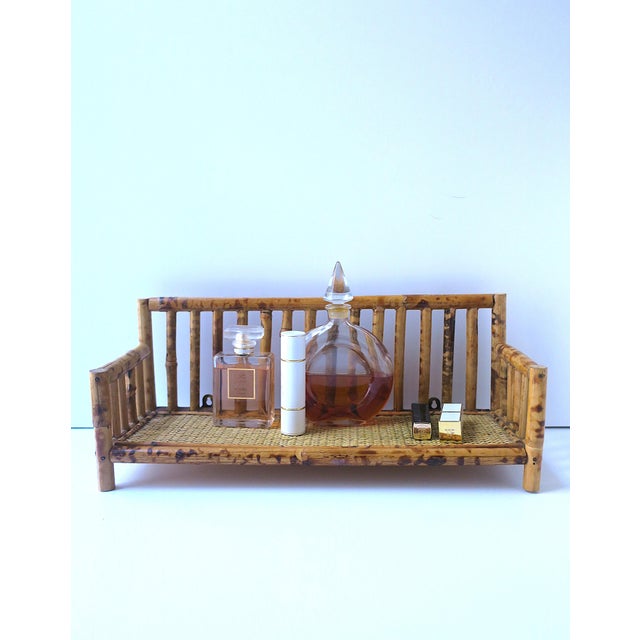 Wicker Bamboo Wall Shelf, Circa Mid to Late 20th Century For Sale - Image 4 of 10