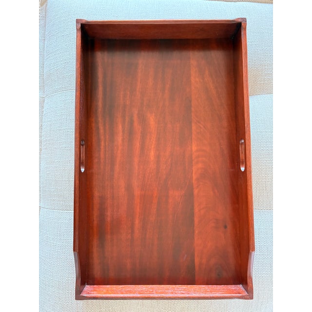 1970s Vintage Wood Butler's Tray Table & Stand For Sale - Image 5 of 5