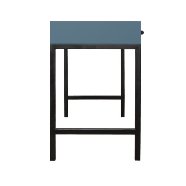 Not Yet Made - Made To Order Maple Writing Desk - Regatta Blue For Sale - Image 5 of 8