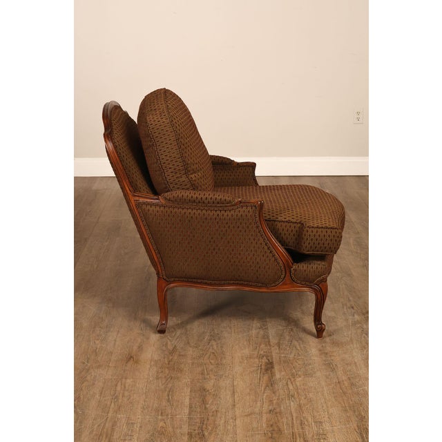 Ethan Allen French Louis XV Style 'Versailles' Armchair and Ottoman For Sale - Image 17 of 18