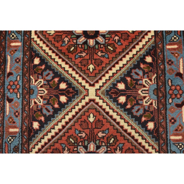 Red Roodbar Runner 2’6” X 12’8” Red Wool Vintage Traditional Hand-Knotted Rug For Sale - Image 8 of 13