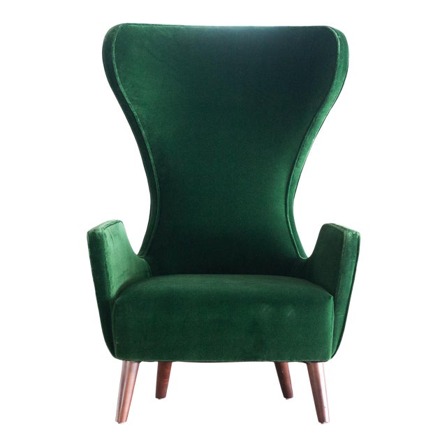 Mr Brown London Green Velvet Chair Chairish