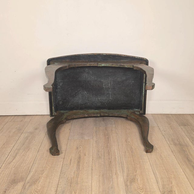 John Wheatman Custom Copper Top Table With Antique Legs For Sale - Image 12 of 12