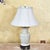 Vintage Ivory Speckled Ceramic Ginger Jar Style Table Lamp With Cream Shade & Wood Base For Sale - Image 4 of 18