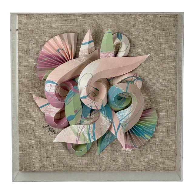 Original 1980's Signed Paper on Canvas Art For Sale